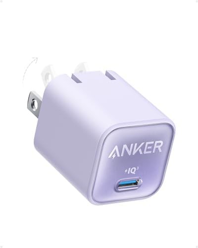 Portable thirty watt black GaN charger