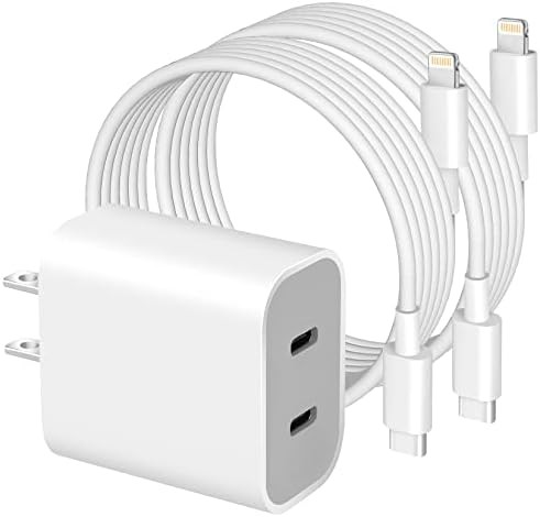 Dual port iPhone charger with cables