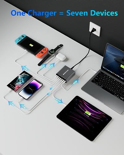 Aluminum Alloy Six Port GaN Charging Station — photo 4