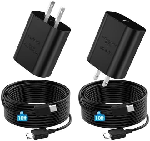 Samsung compatible 20W charger with cable