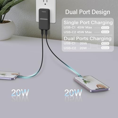 Black 45W flat GaN wall plug — photo 4