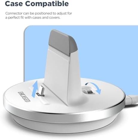 White desktop wired charging stand — photo 3