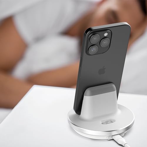 White desktop wired charging stand — photo 5