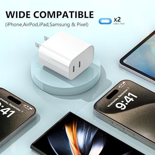 Dual port 20W white wall plug three pack — photo 4
