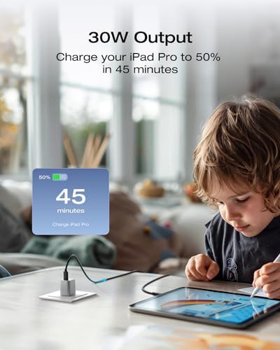 Compact 30W GaN wall charger with cable — photo 4