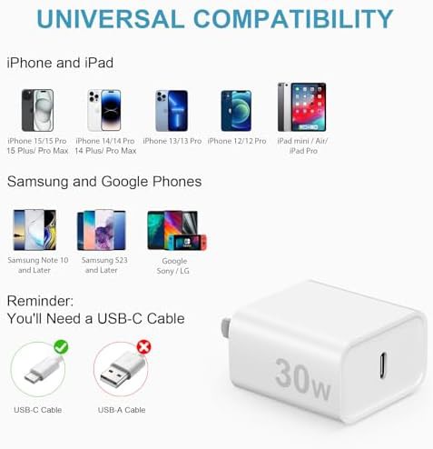 Thirty watt iPhone charger with cord — photo 4