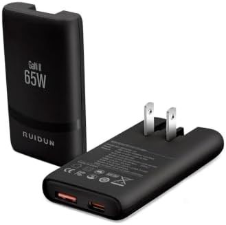 Flat 65W dual port compact power adapter