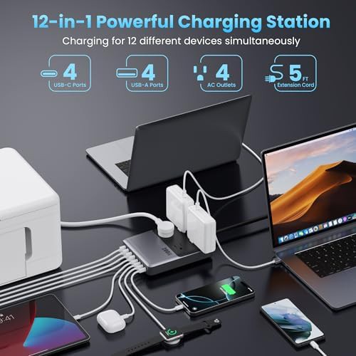 Desktop power strip with eight USB ports — photo 3