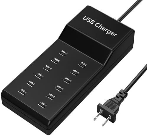 Twelve port 60W desktop USB C hub
