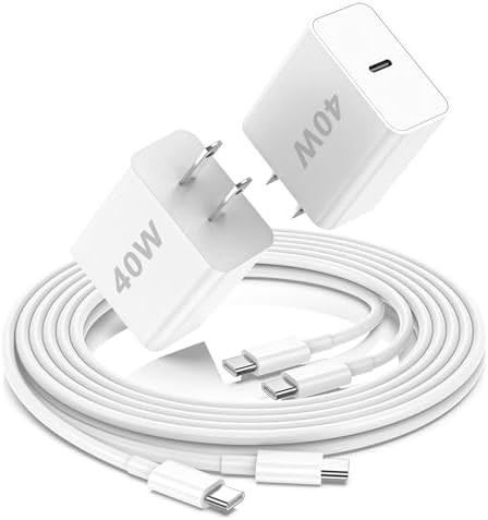 Two pack of forty watt iPhone wall chargers