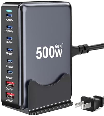 Six port 500W dual PD charging station