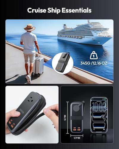 Black 100W GaN travel power strip — photo 4