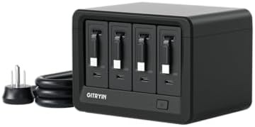 Four port retractable GaN desktop charger
