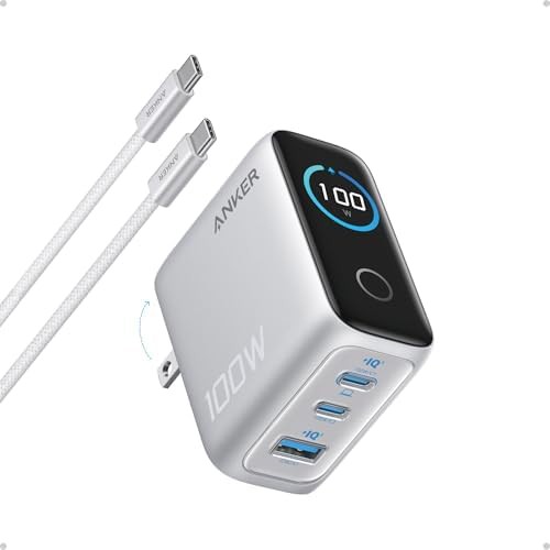 One hundred watt travel charger with smart screen