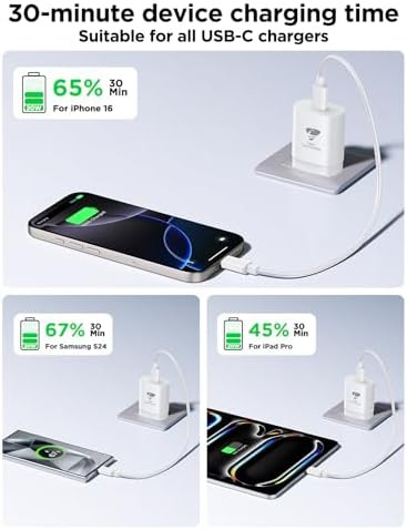 Foldable 30W travel charger with 6ft cable — photo 4