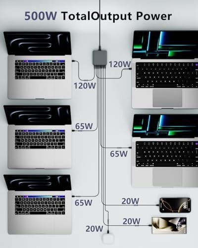 Grey eight port 500W charging station — photo 4
