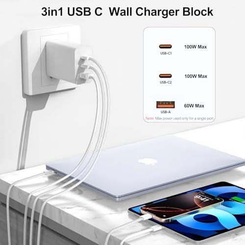 Triple port 100W GaN wall charger two pack — photo 3