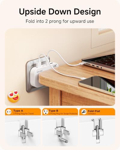 Ultra thin foldable flat wall plug — photo 3