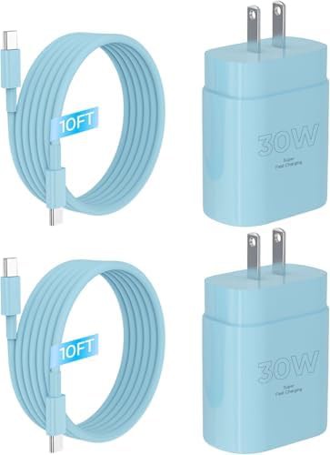 Blue 30W charger with ten foot cable