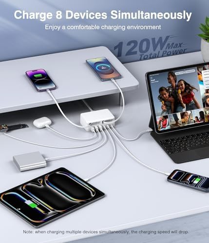 Retractable 8-in-1 Desktop Charging Station Hub — photo 5