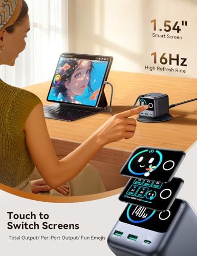 Desktop charging station with retractable cord — photo 4