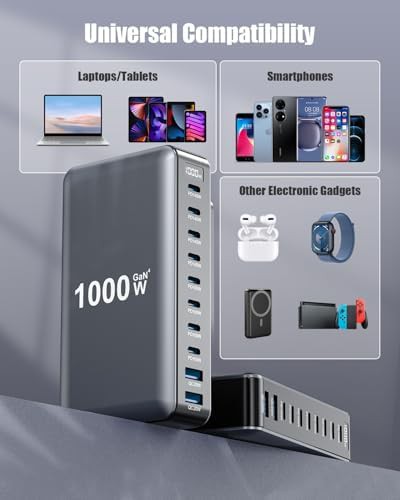 Ten port GaN charging station hub — photo 4