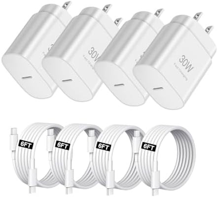 Four pack of thirty watt fast wall plugs