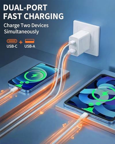 Dual USB-C 30W white wall charger — photo 4
