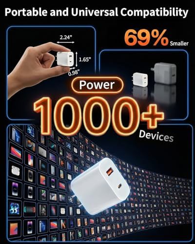 Dual USB-C 30W white wall charger — photo 5