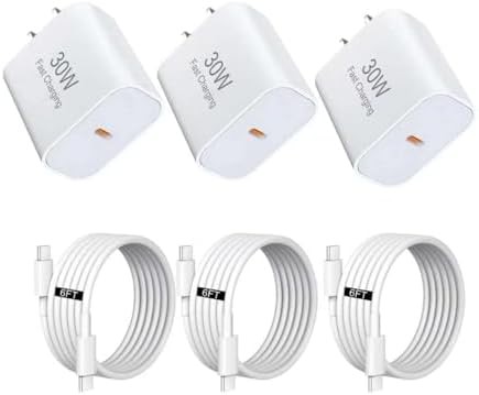 Three piece thirty watt home charging set