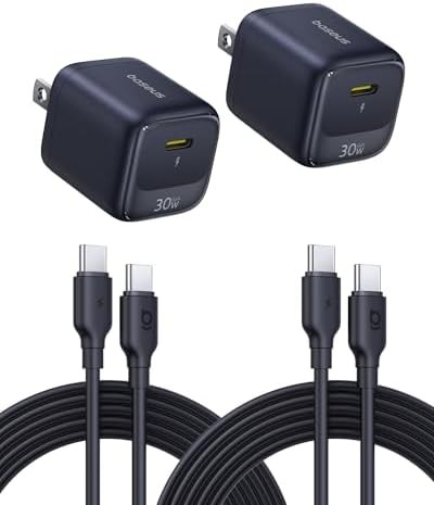 Two pack 30W wall chargers with cables