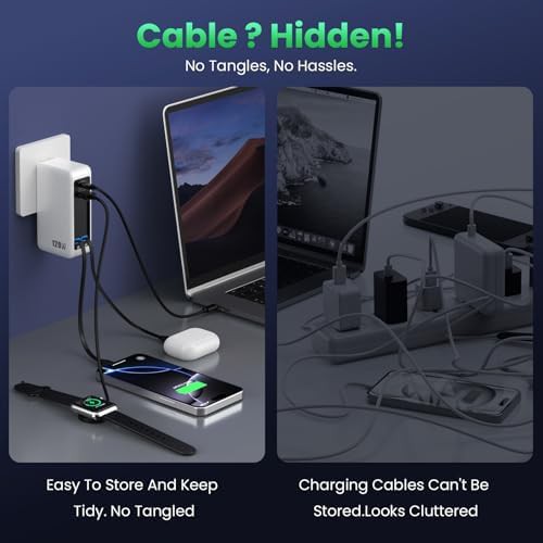 Foldable wall plug with retractable cables — photo 5
