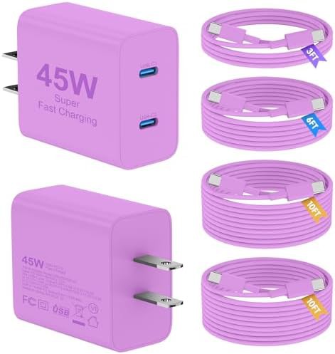 Samsung compatible 45W wall plug pair