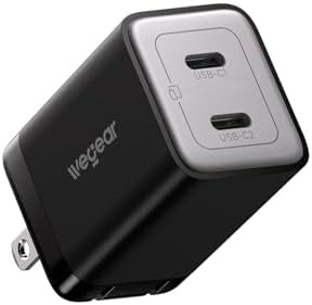 Dual port forty five watt GaN fast charger