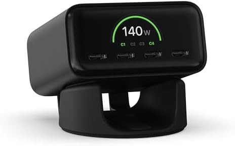 ChargeView 140W desktop station with display