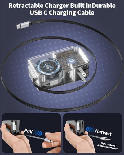 Retractable cable 45W foldable wall charger — photo 4