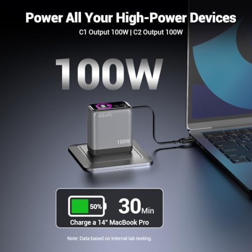 Retractable 100W wall charger with smart display — photo 5