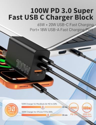 Three port hundred watt charger two pack — photo 3