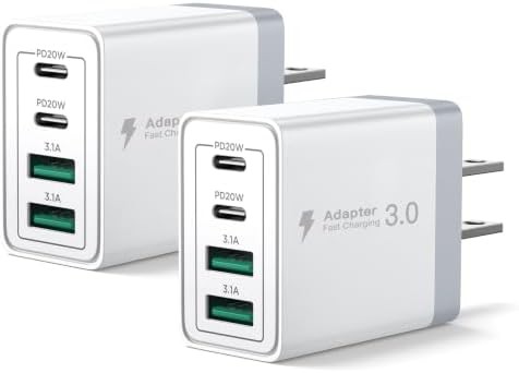 Four port 40W multiport charger two pack