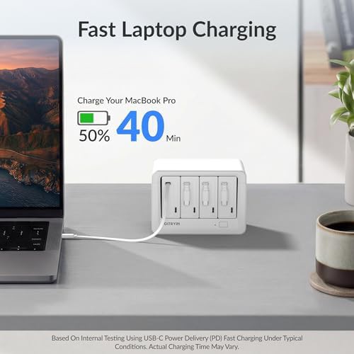 Retractable GaN desktop charging station 260W — photo 3