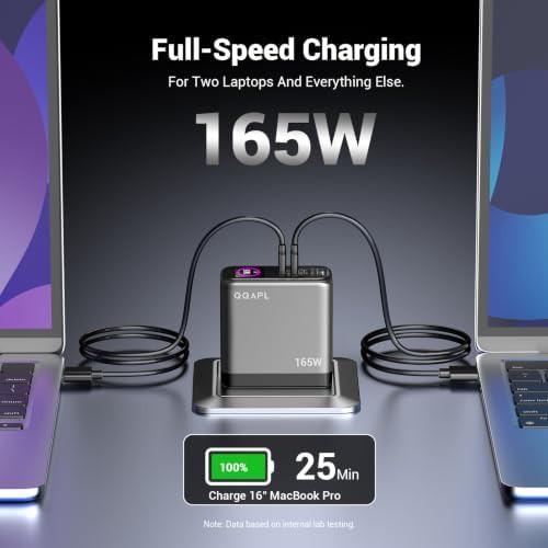Four port 165W GaN charger with display — photo 3
